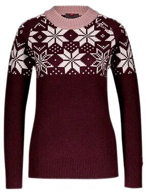 Ulvang Norway Sweater Wool Rav Kiby Roundneck Crew Neck Nordic Burgundy Size XS